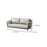 Removable Waterproof Leather Upholstered Back Sofa #size
