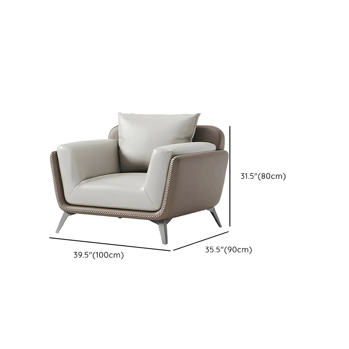 Removable Waterproof Leather Upholstered Back Sofa Image - 15
