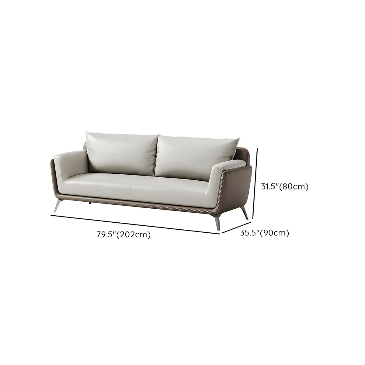 Removable Waterproof Leather Upholstered Back Sofa Image - 16