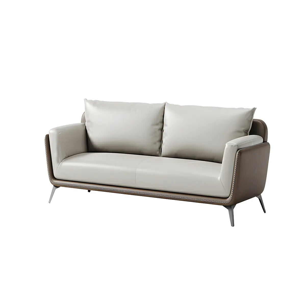 Removable Waterproof Leather Upholstered Back Sofa Image - 3