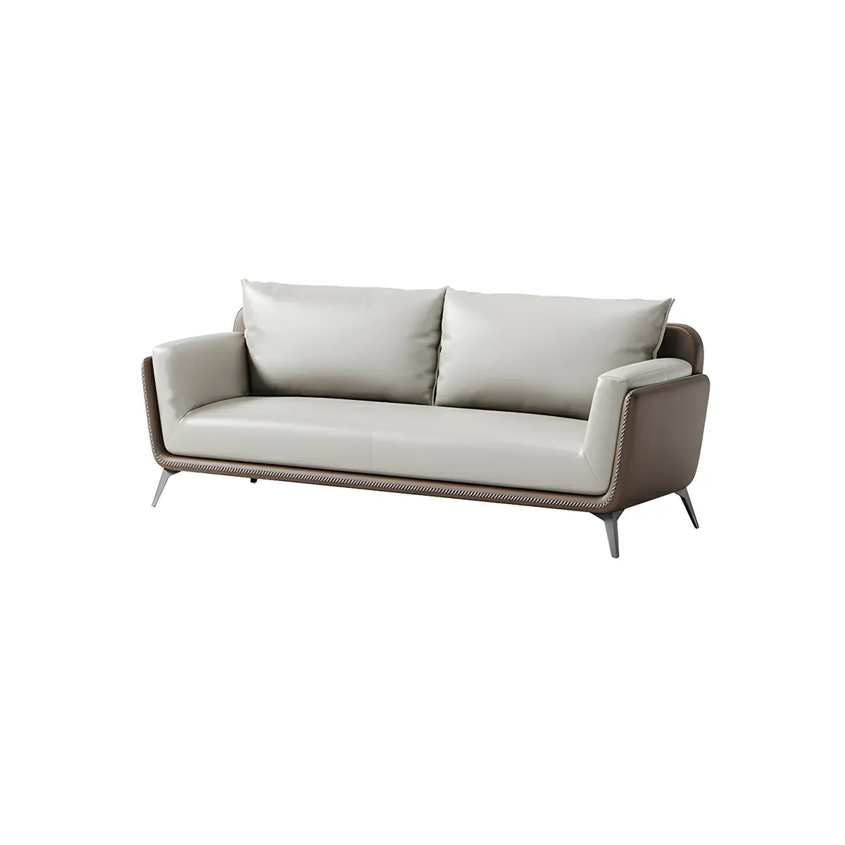 Removable Waterproof Leather Upholstered Back Sofa Image - 5