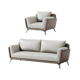 Removable Waterproof Leather Upholstered Back Sofa Image - 7