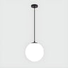 Restaurant Minimalist Black Globe Glass Pendant Light Image - 2