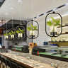 Restaurant Natural Plant Holder Swag LED Pendant Light Image - 5