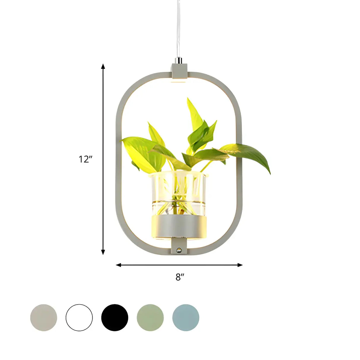 Restaurant Natural Plant Holder Swag LED Pendant Light 