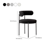 Restaurant Round Cozy White Sherpa Seat Dining Chair #size