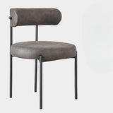 Restaurant Round Cozy White Sherpa Seat Dining Chair Image - 5