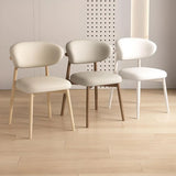 Restaurant Stable Curved Back Faux Leather Dining Chair Image - 1