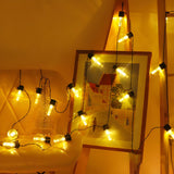 Retro Black Globe Bulb Solar Christmas String Light Image - 3