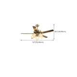 Retro Elegant Floral 5 Blade Standard Ceiling Fan Light Image - 15