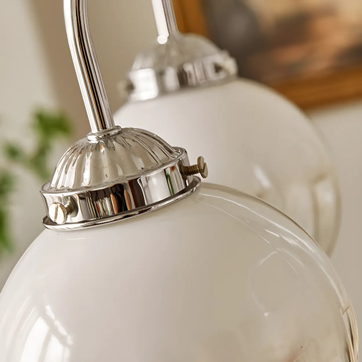 Retro Globe Glass Pendant Light for Living Room Image - 11