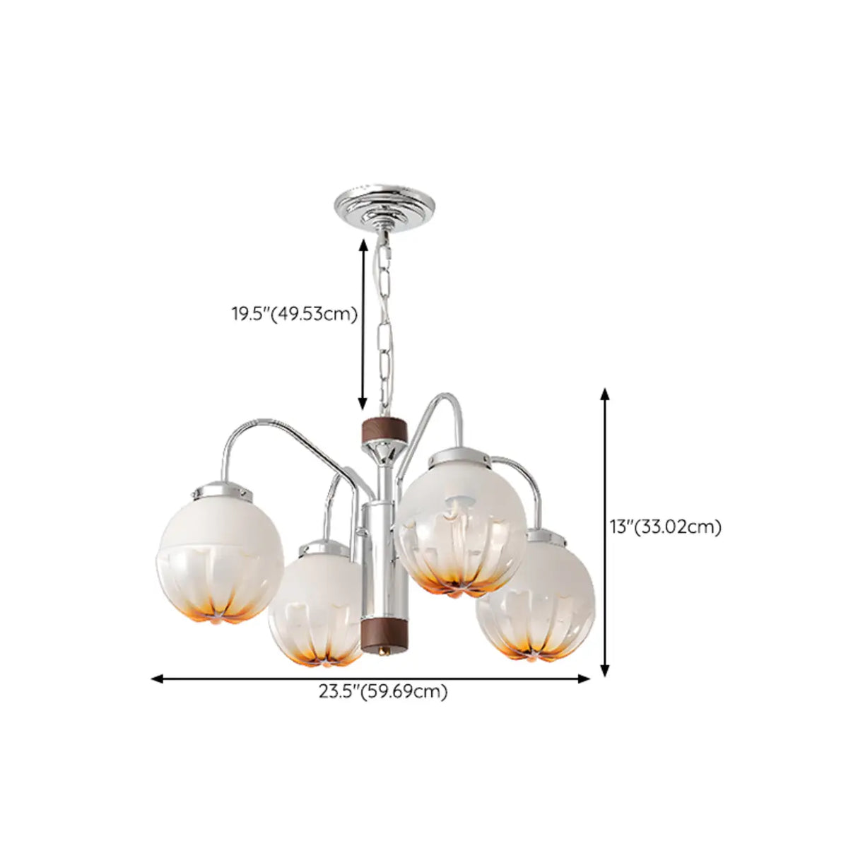 Retro Globe Glass Pendant Light for Living Room Image - 14