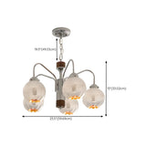 Retro Globe Glass Pendant Light for Living Room Image - 15