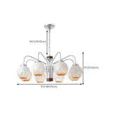 Retro Globe Glass Pendant Light for Living Room Image - 17