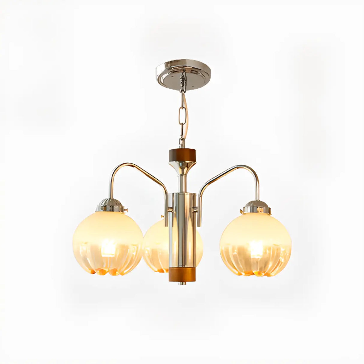 Retro Globe Glass Pendant Light for Living Room Image - 4