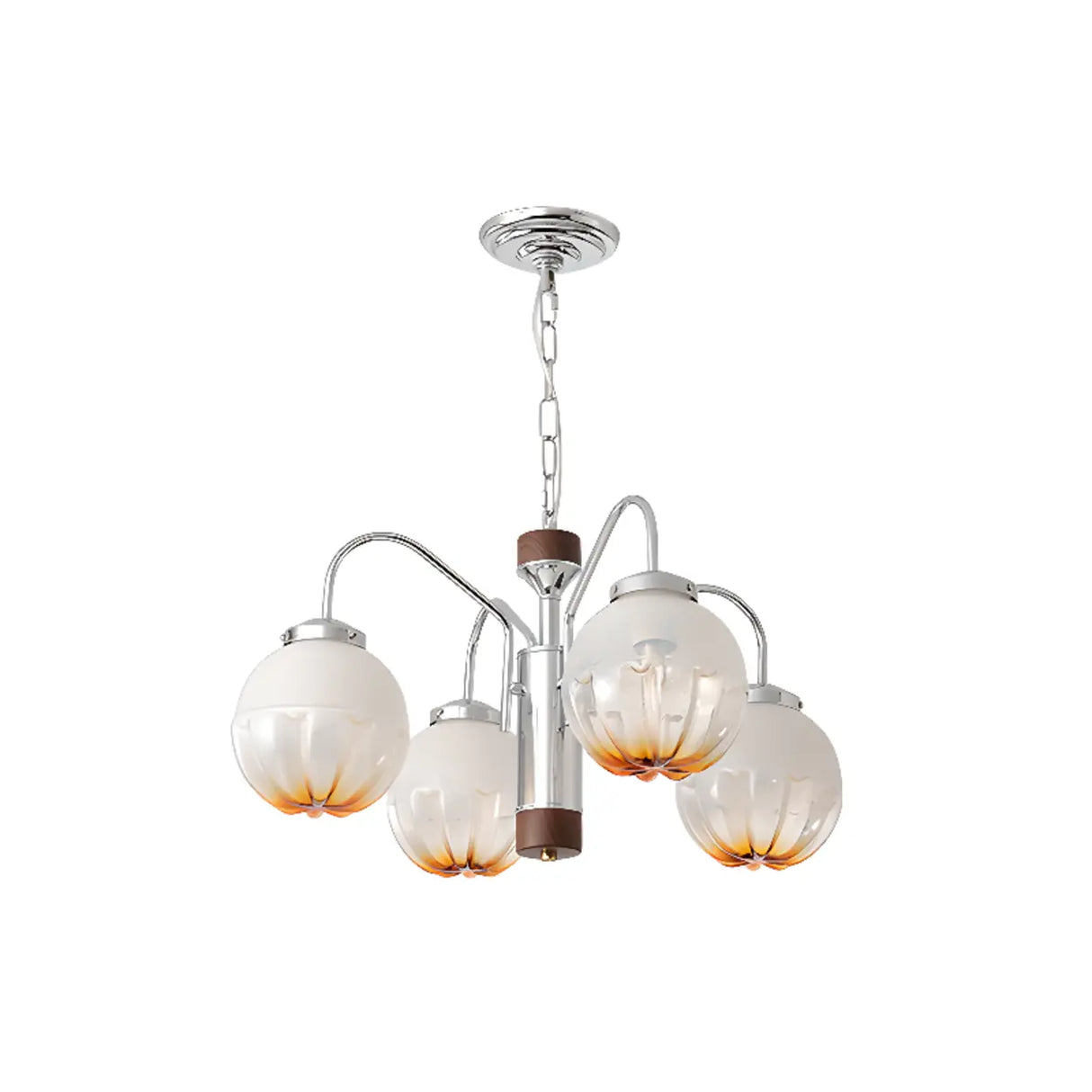 Retro Globe Glass Pendant Light for Living Room Image - 6
