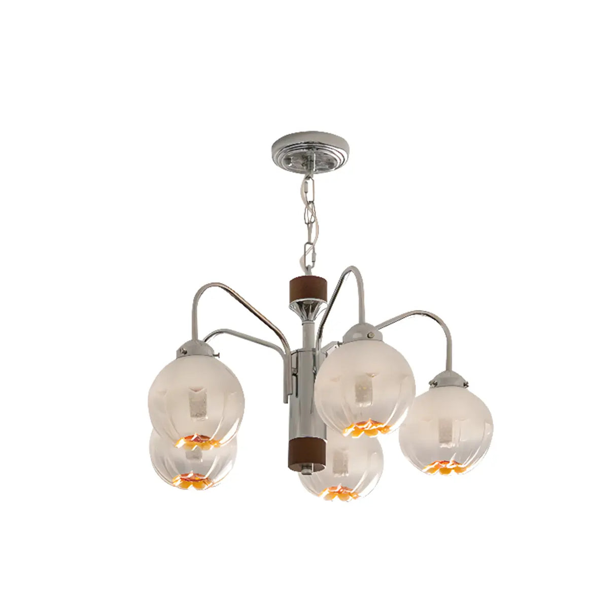Retro Globe Glass Pendant Light for Living Room Image - 7