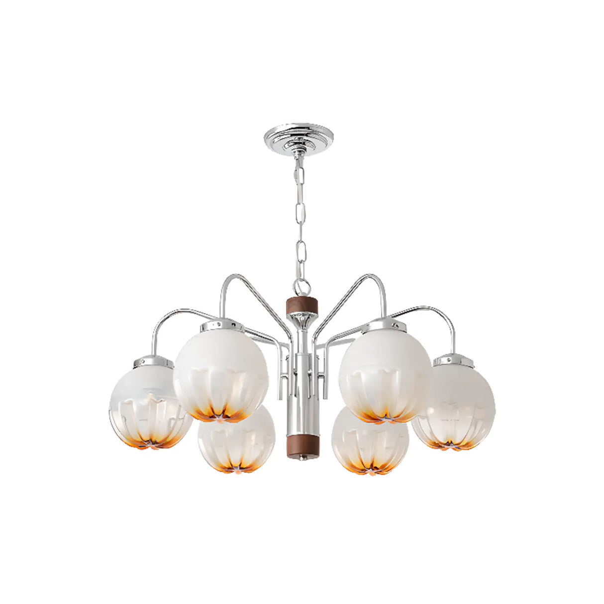 Retro Globe Glass Pendant Light for Living Room Image - 8