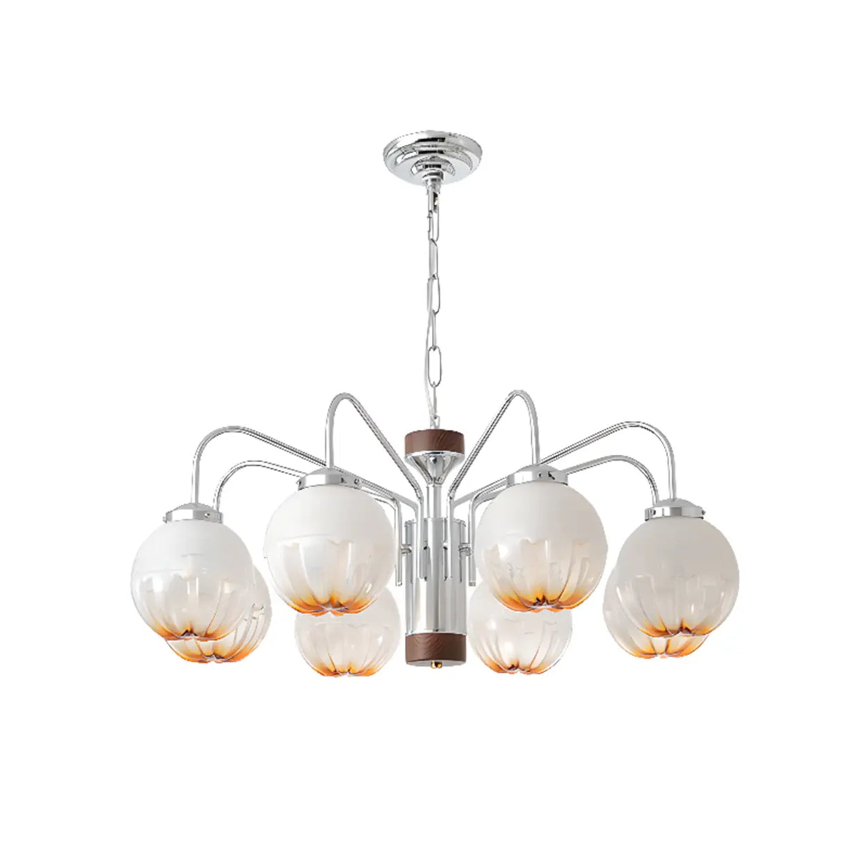 Retro Globe Glass Pendant Light for Living Room Image - 9