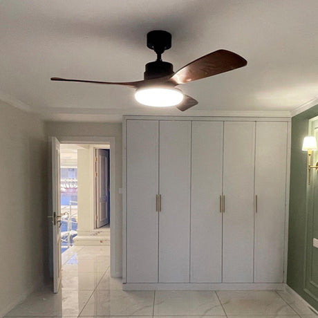 Retro Living Room Metal 3 Blade LED Ceiling Fan Light Image - 1