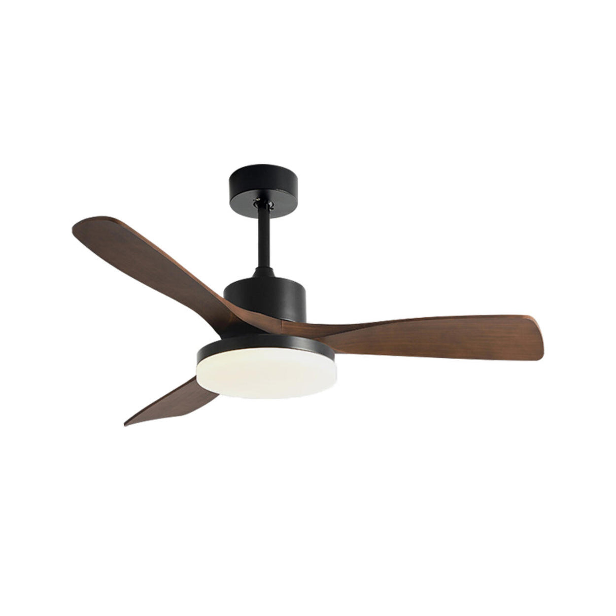 Retro Living Room Metal 3 Blade LED Ceiling Fan Light Image - 5