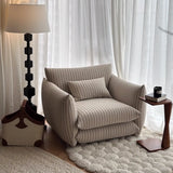 Retro Sponge  Living Room Striped Barrel Accent Chair Image - 2