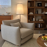 Retro Sponge  Living Room Striped Barrel Accent Chair Image - 4