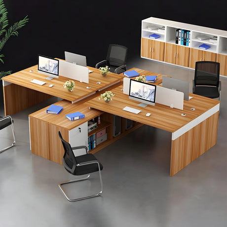 Reversible Mounting Computer Desk with Locking Storage Image - 2