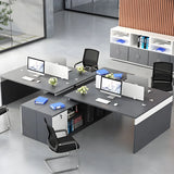 Reversible Mounting Computer Desk with Locking Storage Image - 3