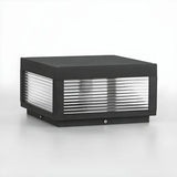 Ribbed Glass Modern Outdoor Cube Waterproof Wall Lamp Image - 14
