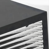 Ribbed Glass Modern Outdoor Cube Waterproof Wall Lamp Image - 16