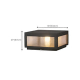 Ribbed Glass Modern Outdoor Cube Waterproof Wall Lamp Image - 24