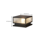 Ribbed Glass Modern Outdoor Cube Waterproof Wall Lamp Image - 25