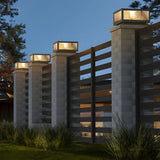 Ribbed Glass Modern Outdoor Cube Waterproof Wall Lamp Image - 8