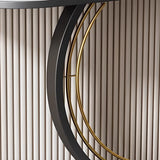 Ring Base Half Moon Sintered Stone Top Console Table Image - 4