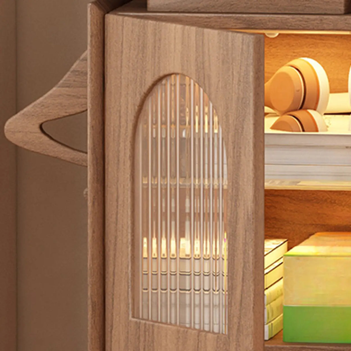 Robot Shape Wood Kids Nigtstand with Drawer and Cabinet Image - 11