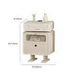 Robot Shape Wood Kids Nigtstand with Drawer and Cabinet Image - 17