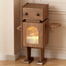 Robot Shape Wood Kids Nigtstand with Drawer and Cabinet Image - 2