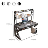 Rock Beam Kids Computer Desk with Hutch and Shelves Image - 14
