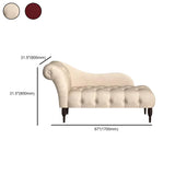 Rolled-Arm Velvet Solid Color Tufted Chaise Lounge Sofa #size