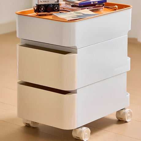 Rolling Kids Nighstand with Drawers and Casters Image - 1
