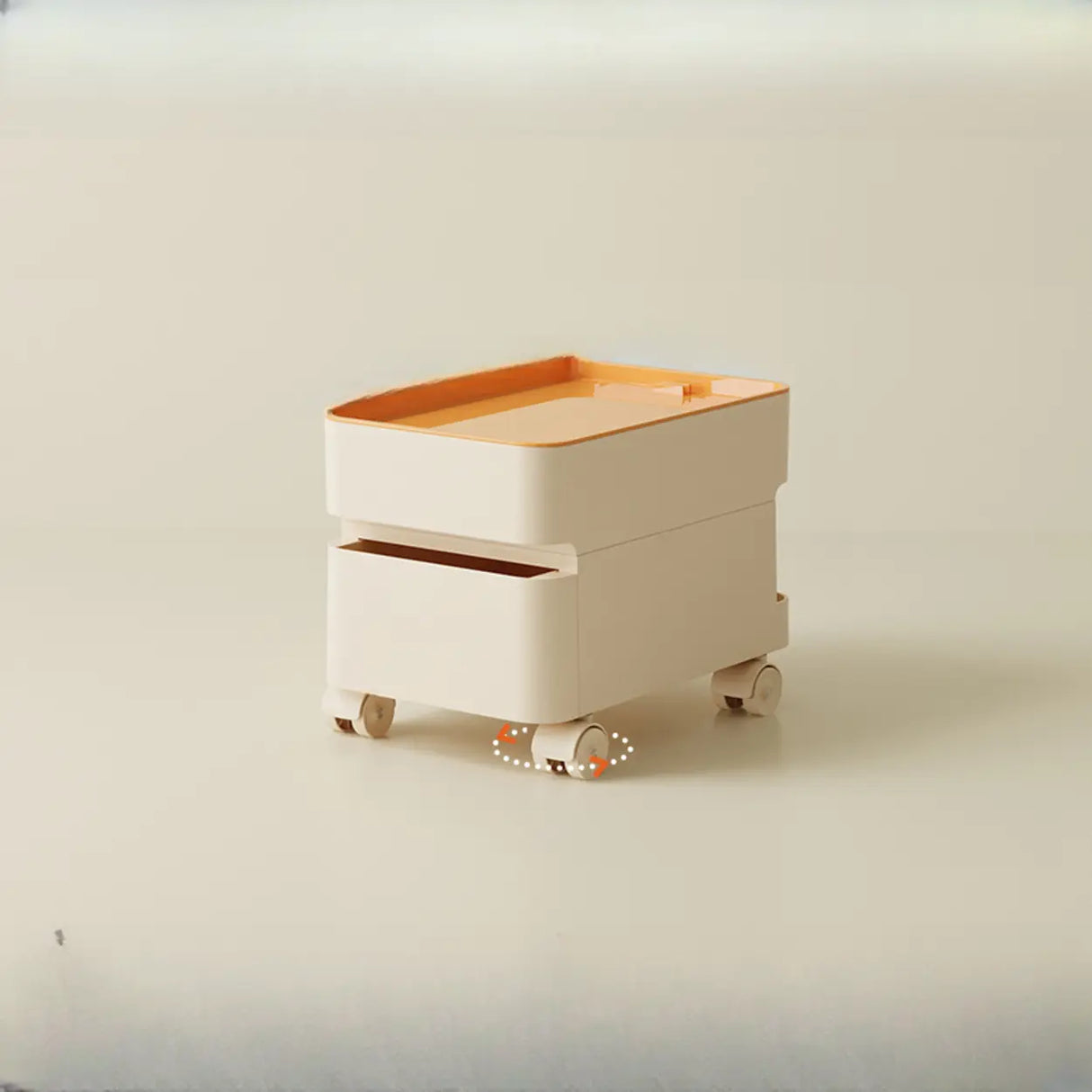 Rolling Kids Nighstand with Drawers and Casters Image - 10