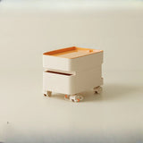 Rolling Kids Nighstand with Drawers and Casters Image - 10
