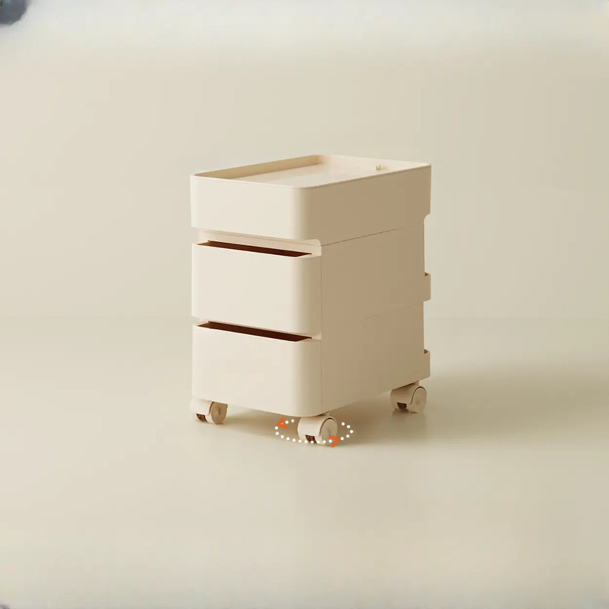 Rolling Kids Nighstand with Drawers and Casters Image - 11