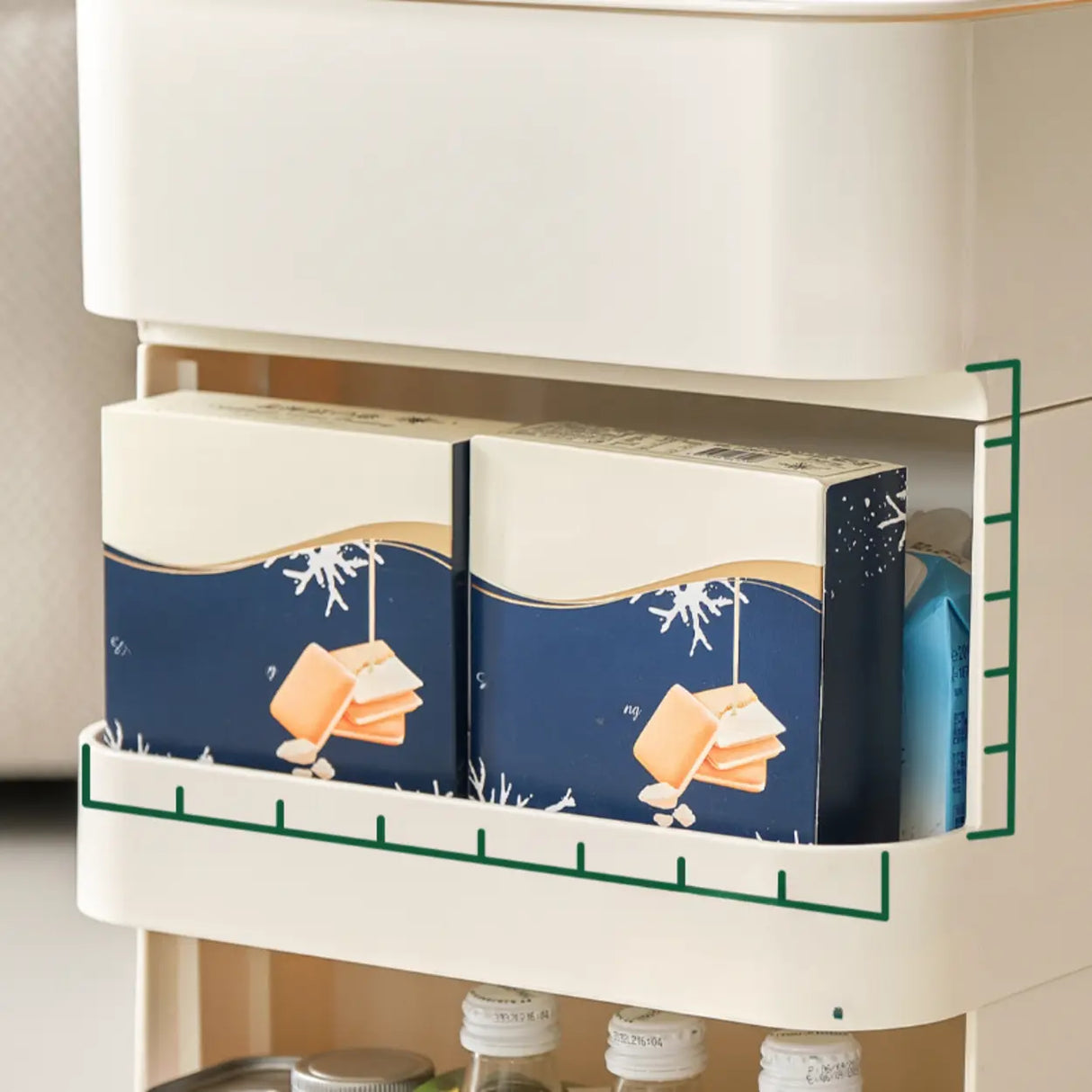 Rolling Kids Nighstand with Drawers and Casters Image - 16