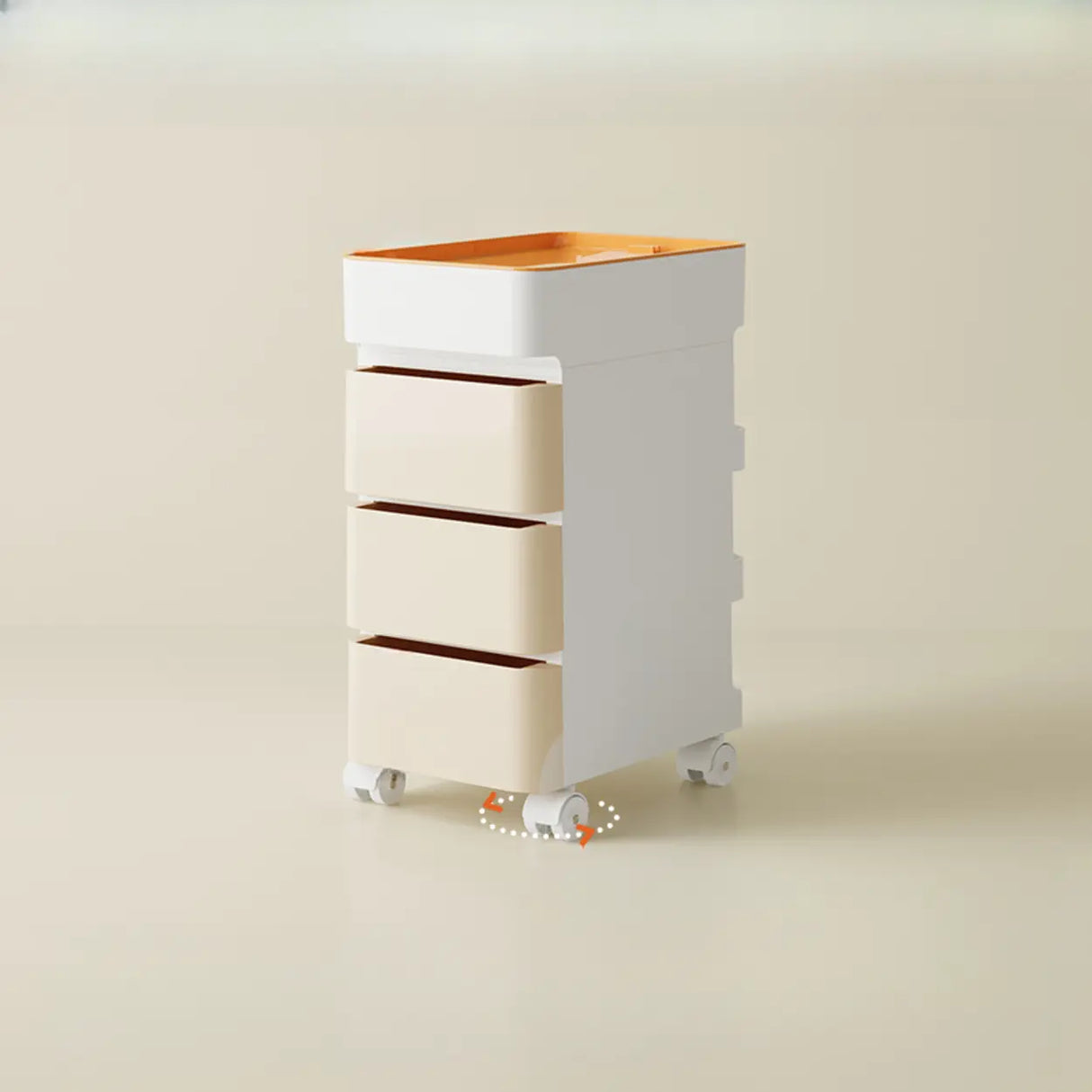 Rolling Kids Nighstand with Drawers and Casters Image - 17