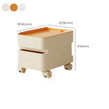 Rolling Kids Nighstand with Drawers and Casters #size