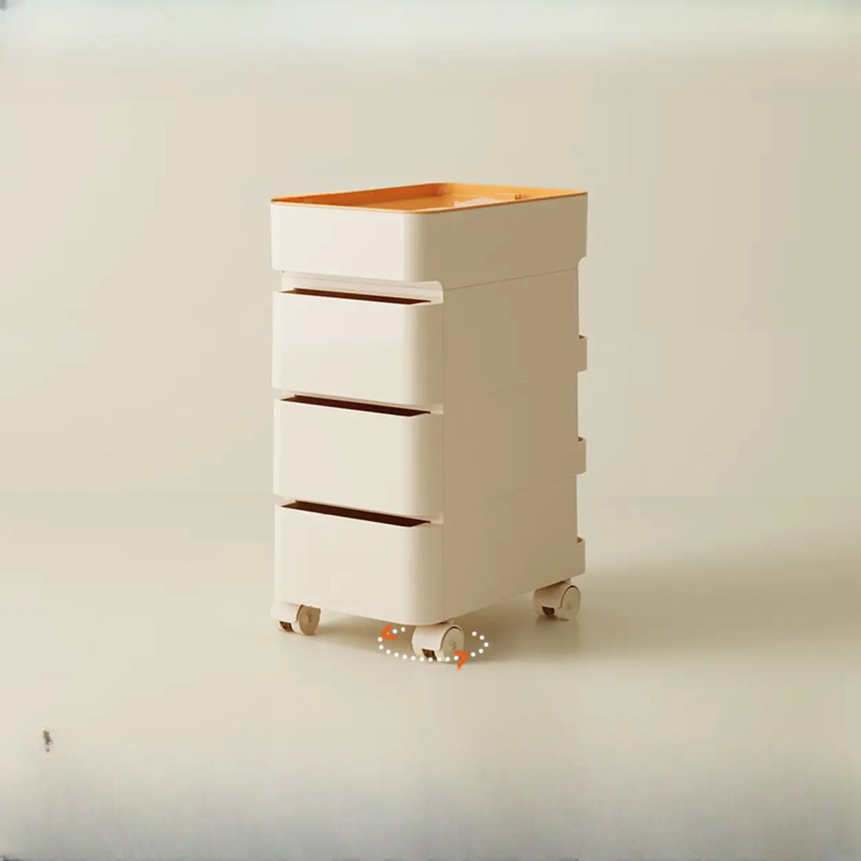 Rolling Kids Nighstand with Drawers and Casters Image - 3