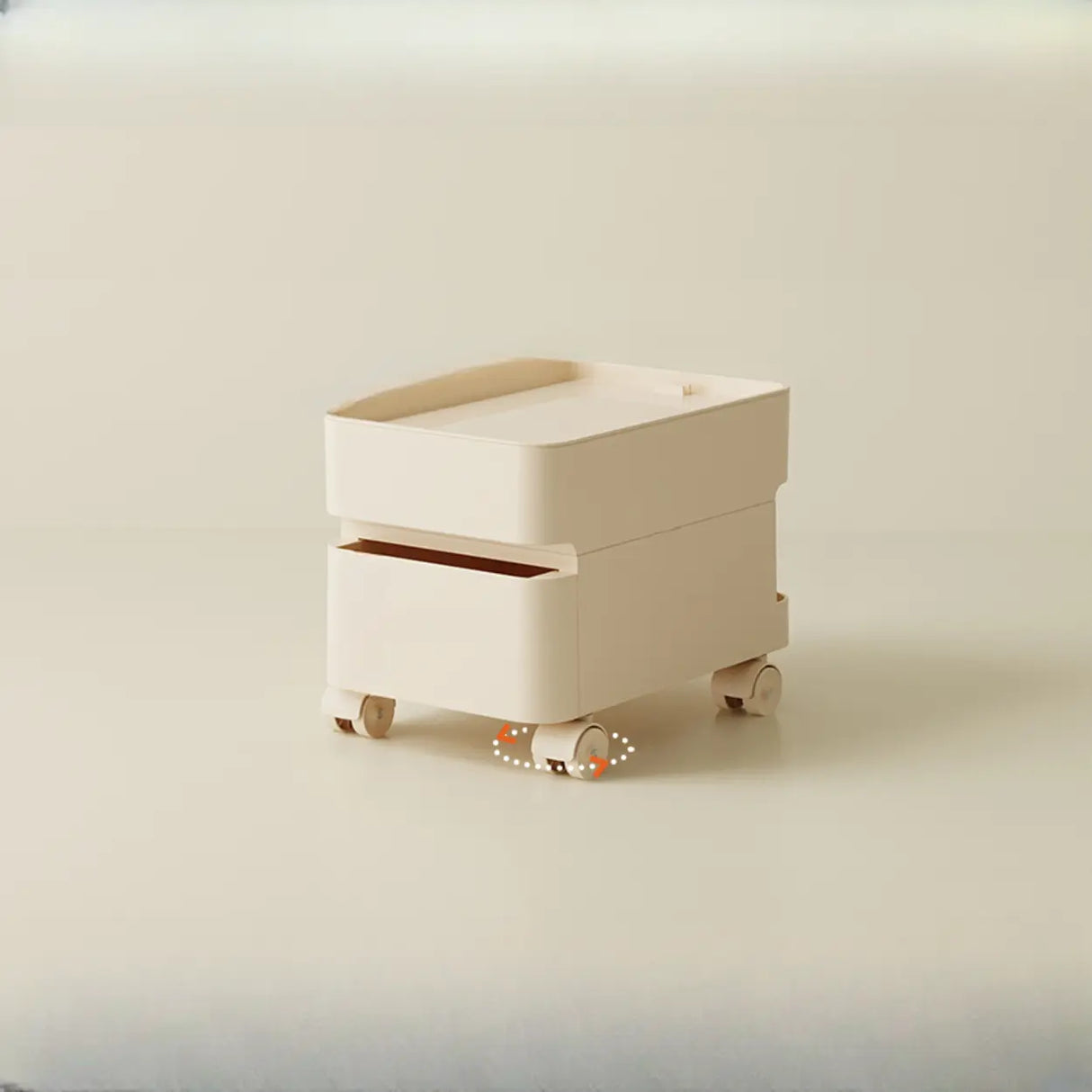 Rolling Kids Nighstand with Drawers and Casters Image - 6