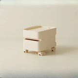 Rolling Kids Nighstand with Drawers and Casters Image - 6